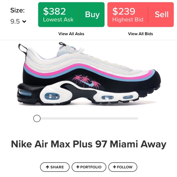nike air max 97 plus miami